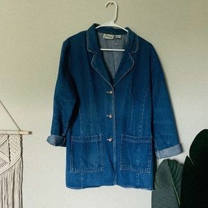 vintage style jean blazer jacket